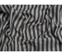Stripe Print Polycotton Dress Fabric Silver & Grey - per metre