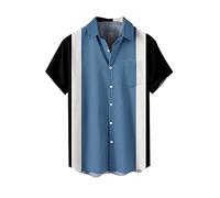 Stripe Printing Top with Pocket Polo Shirts for Men Men Short Sleeve Spring Shirts Fashion Top Blouse Shirts Tall Shirts Mens Hawaiian Shirts Mens Bowling Shirt Print Shirts JANUK40430HOT1427