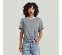 Stripe Relaxed Knot T-Shirt - Multi color - Women L
