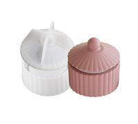 Stripe Resin Mold with Lid Jar Silicone Jewelry Display Storage Box Molds DIYs Epoxy Casting Silicone Molds for