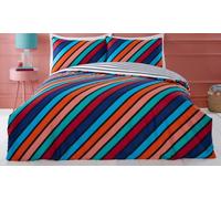 Stripe Reversible Duvet Sets:Double/Oxford Stripe/ Pastel
