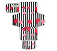 Stripe Simple Line Art Heart Valentine Red Reusable Changing Pads for Baby with Tissue Pocket Portable Changing pad for Baby Infant Travel Station Kit cambiador de pa?ales para Bebes