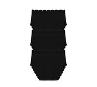 Stripe & Stare High Rise Brief Panty Pack, Women's Briefs Underwear (XS-1X), Black, S