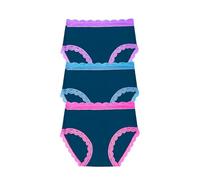 Stripe & Stare High Rise Brief Panty Pack, Women's Briefs Underwear (XS-1X), Midnight Neon, M
