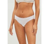 Stripe & Stare Womens Basics (white, Black and Pink) Pack of Four Lace Stretch-jersey Briefs M
