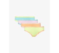 Stripe & Stare Womens Stripe & Stare The Original Pack Of Four Stretch-Modal Briefs Neon Candy S