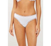 Stripe & Stare Womens White Basics Stretch-modal Briefs S