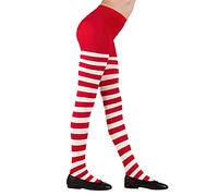 Stripe Tights Girls Halloween Christmas Leggings Thigh High Socks for Carnival Performance Cosplay Accessories Witch Carnival Party (H, 10-12 Years)