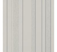Stripe Wallpaper - Plain Heavyweight - Designer Wallpaper for Living Room Bedroom Kitchen Office Space 343354 (Full Roll, Grey, Silver)