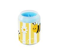 Stripe Yellow Bees Reusable Pet Foot Paws Washer Soft Silicone Brush Pets Grooming Supplies for Small Medium Large Breed Dogs/Cats