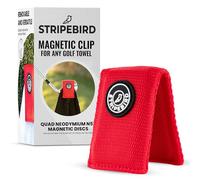 Stripebird - Magnetic Clip for Golf Towel (Major Red) - (Highest Strength Magnet) - Easily Access Golf Towel While You Golf - Attaches to Golf Cart, Clubs or Golf Hub - Removable from Towels