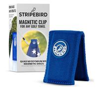 Stripebird - Magnetic Clip for Golf Towel (Royal Blue) - (Highest Strength Magnet) - Easily Access Golf Towel While You Golf - Attaches to Golf Cart, Clubs or Golf Hub - Removable from Towels