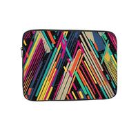 Striped Abstract Colorful Laptop Sleeve Bag 15 Inch, Waterproof Shockproof Laptop Case Bag Computer Skin Bags Lightweight Tablet Carrying Case