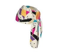 Striped Abstract Colorful Print Helmet Cap Quick Dry Cycling Skull Wrap Breathable Polyester Adjustable Adult Summer Beanie