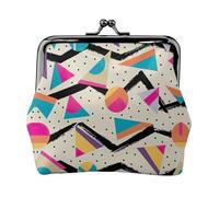 Striped Abstract Colorful Printing Small Coin Purse, Lightweight Travel Wallet for Sightseeing Tours and Shopping Sprees