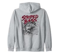 Striped Bass Surf Cast Brutal Force Predator Zip Hoodie