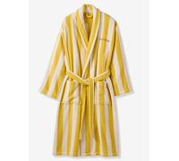 Striped Bath Robe for Adults, TRANSAT, Family Capsule Collection, with Recycled Cotton striped yellow