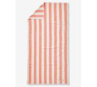 Striped Bath Towel with Recycled Cotton, Transat striped pink