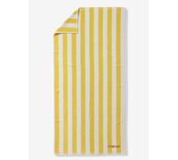 Striped Bath Towel with Recycled Cotton, Transat striped yellow