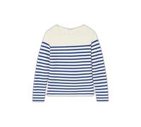 Striped boat neck top for women Marc O'Polo Bleu L