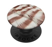 Striped Brown and White Cow Pattern PopSockets Adhesive PopGrip