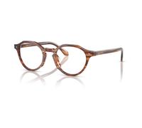 Striped Brown Eyewear Frames AR 7264U - unisex - Giorgio Armani - Glasses - Brown - 49 MM - Accessories 49 MM