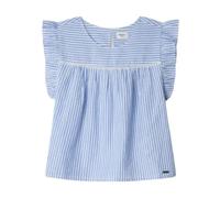 Striped Butterfly Sleeve Blouse- female- Pepe Jeans- Kids Blouses- Blue- 8 Y- Kids 8 Y