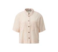 Striped Buttoned Blouse Women QS Loose Fit Rose 36