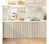Striped Cabinet Sink Skirt for Bathroom & Kitchen85cm x 100cm Under Sink Drape Classroom & Home Privacy Decor Stylish Cabinet Cover Easy to Install