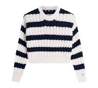Striped Cable Knit Jumper - female - Tommy Jeans - Round-neck Knitwear - Multicolor - M - Knitwear M