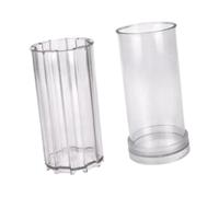 Striped Candle Making Model Handmade Model for Festival Wedding Christmas 7x15.6 cm Clear