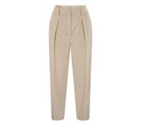 Striped Canvas Trousers - female - Brunello Cucinelli - Tapered Trousers - Beige - M - Trousers M