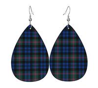 Striped Checked Pvc Artificial Leather Dangle Earrings, Hook Is 925 Silver Plated Material