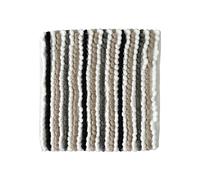 Allure Bath Fashions Striped Chunky Bobble Square Bath Mat - Monochrome
