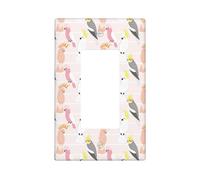 striped cockatoo parrot colorful Wall Plate Covers, 1- Gang Wall Plates Mid-Size 5.0" x 3.0", Decorative Light Switch Cover Plate Outlet Covers, Polycarbonate Thermoplastic