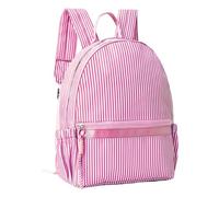 Striped Commuter Backpacks Large Capacity Solid Color Travel Daypack | Fashionable Polyester Bag 11.02x4.92x14.57 Inch for Daughter Gifts for Sister and Friends