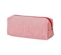 Striped Cosmetic & Stationery Zippered Polyester Bag Female Student Travel Essentials Organization Travel Cosmetic Pencil Case