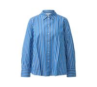Striped Cotton Blouse with Gathered Detail and All-Over Print Women's s.Oliver Bleu 40