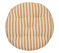 Striped cotton chair cover Yellow 45 cm