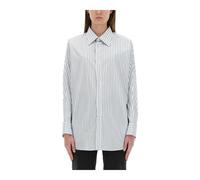 Striped Cotton Poplin Shirt - female - Maison Margiela - Shirts - Blue - 2XL - Blouses & Shirts 2XL
