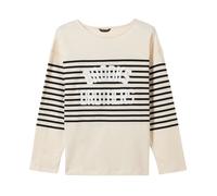 Striped Cotton Sweatshirt - female - Brooks Brothers - Long Sleeve T-Shirts - White - L - Tops L