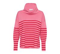 Striped Cowlneck Pullover Jumper Chateau Rose - female - Saint Tropez - Turtlenecks - Pink - S - Knitwear S