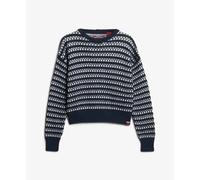 Striped crochet jumper for women Superdry Bleu L
