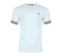 Striped Cuff Pique T Shirt Light Ice, Medium