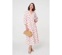 Striped Empire 3/4 Sleeve Maxi Dress Izabel London Pink L