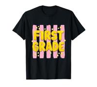 Striped First Grade Teacher Student First Day of 1st Grade T-Shirt