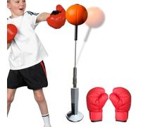 Striped Foot Bag - Adjustable Height, Sustainable Design, Fit | Everyday Practice, Boxing Ball with Adjustable Unit Stand for Adults and Teens