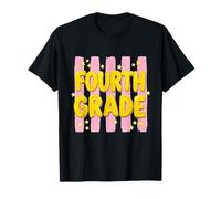 Striped Fourth Grade Teacher Student First Day of 4th Grade T-Shirt