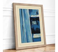 Striped Fragments Modern Framed Wall Art Print A4 (29.7×21cm) Oak, Wall Decor for Living Room, Bedroom, Office & Home, Ready to Hang, Art Gift