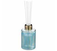 Striped Glass Diffuser 100ml - Infuse Your Home With Fragrance And Style - Combines An Elegant Striped Design With Uplifting Scent (Blue)